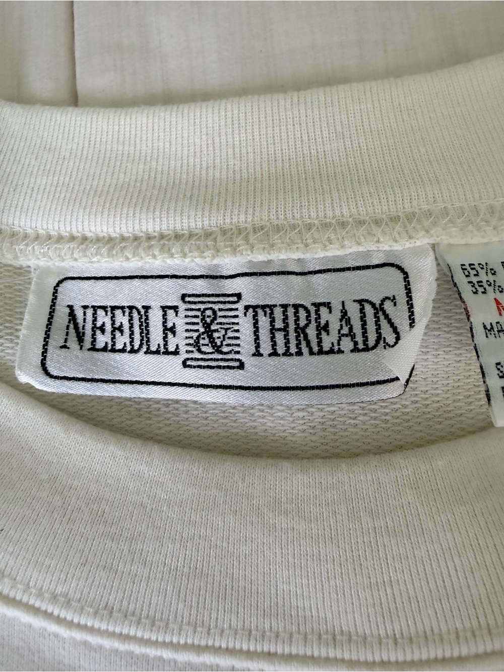 Vintage 90’s Needle & Threads Halloween Witch Haunted House sweatshirt white Med - Picture 5 of 12
